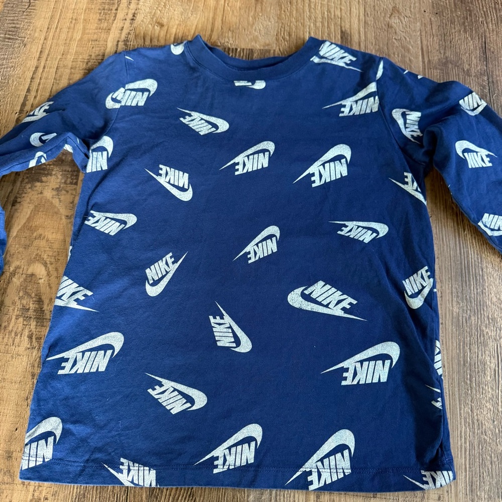 Nike Kids Navy Long Sleeve Tee
